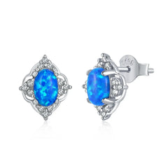 Aetolia Bohemia Jewelry Opal Handmade 18K Solid Blue Gold Women Gift Stud Earrings Jewelry For Women Wholesaler Supplier