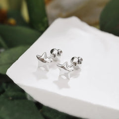 Aetolia Custom Hypoallergenic Nickel Free 925 Sterling Silver Kid Children 5A CZ Cubic Zirconia Tiny Star Shape Stud Earrings jewelry