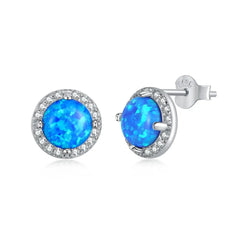 Aetolia Bohemia Jewelry Opal Handmade 18K Solid Blue Gold Women Gift Stud Earrings Jewelry For Women Wholesaler Supplier