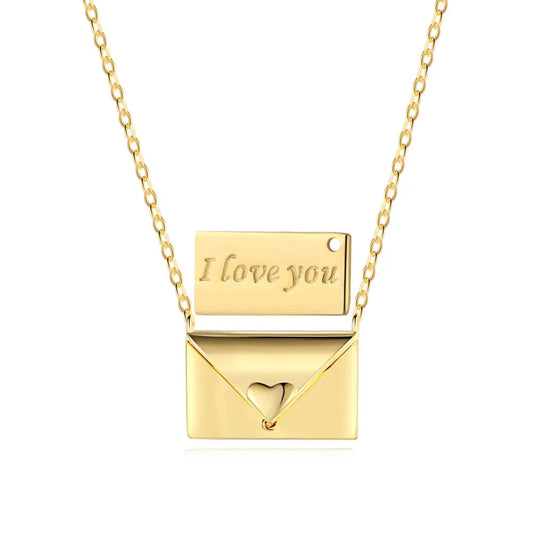 Aetolia 925 Sterling Sliver Heart Tennis Chain 18K Gold Plated Initial Letter Envelope Custom Necklace Set For Mama Women Jewelry