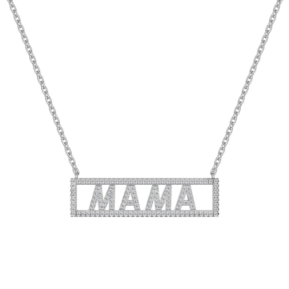 Aetolia Mother'S Day Gift Hot Sale Personalized Custom Mama Letter 925 Sterling Silver Necklace 18K Plated Necklaces For Women Mom
