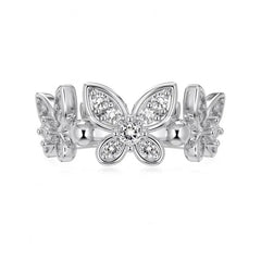 Aetolia Anillos De Pareja 5A Cz Zircon Butterfly Couple Ring 925 Sterling Silver Bridal Romantic Wedding Rings For Women Girl Gift