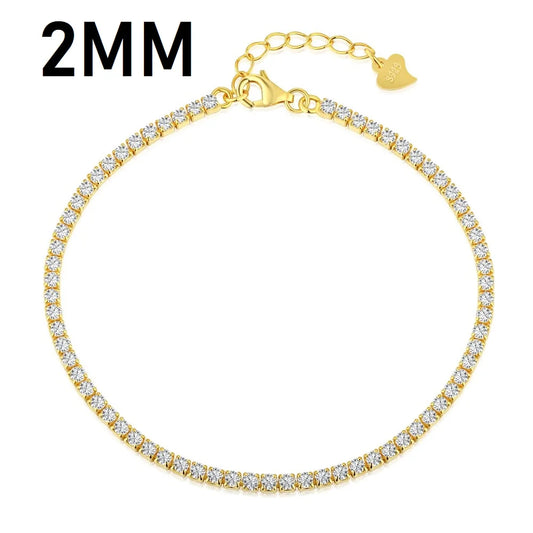 Aetolia Multi Color 5A 18k plated Cubuic Zircon Iced Out Bling Full Stones 925S Sterling Silver Women CZ Tennis Gold Bracelets