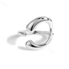 Aetolia bloggers wear essentials Metallic style top trending one of a kind artful piece s925 silver open ring for women