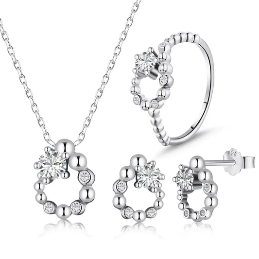 Aetolia Girls Ladies Customized Bridal Wedding Jewelry Set Bijoux Earring Necklace Cubic Zircon Sterling Silver 925 Jewelry Sets