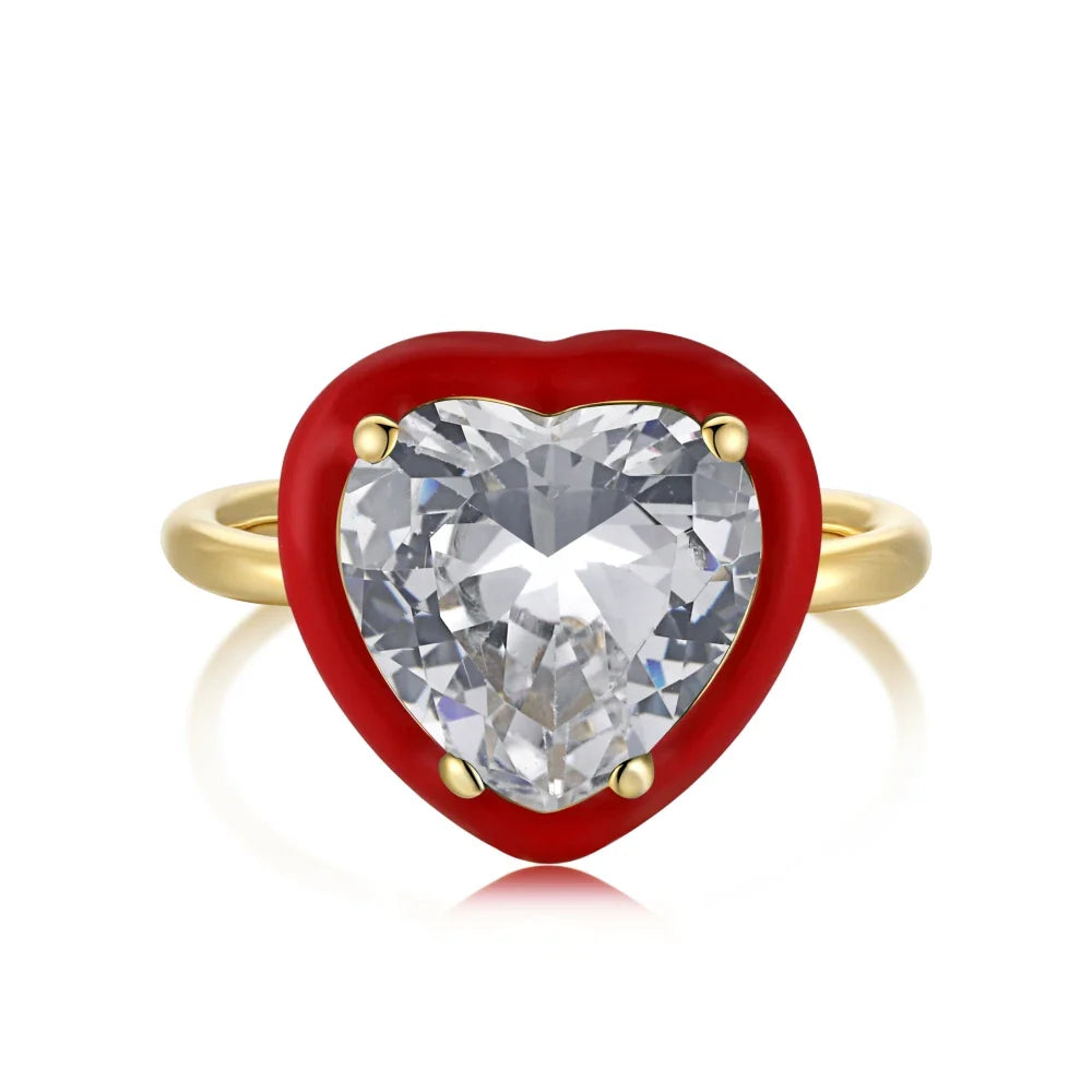 Aetolia Heart Original 9525 Silver Ring Diamond Gold Turkish Rings Men Bath Bomb With Man Radium Cubic Zirconia Design New Style