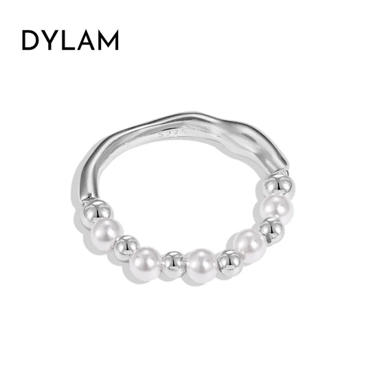 Aetolia In Stock High Quality Layering Stretch Shell Pearl Rings Jewelry Women S925 Sterling Silver Elastic Adjustable Ring