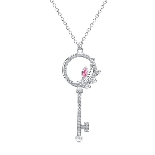 Aetolia Cz Cubic Zirconia Charm Key Pendant 925 Sterling Silver Layering Necklaces 18K Gold Plated Chain Necklace For Pendant Women Gift