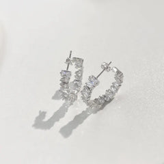 Aetolia New Arrival Wholesale Irregular Personality 925 Silver Needle Cz Earrings For Woman Gothic Styles Wedding Earrings Jewelry Women