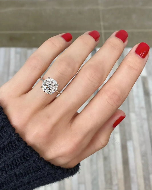 Aetolia Anillo Plata 925 CZ Engagement Wedding Ring Vintage Prong Setting Simple Silhouettes Modern Look Ring