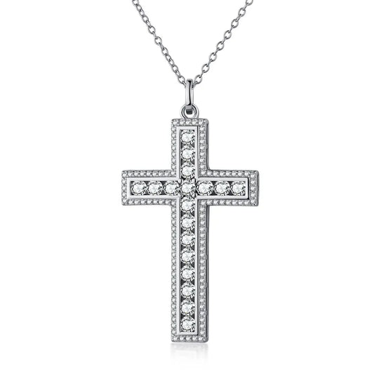 Aetolia Unisex Best Seller Fashion Personalized Hip Hop Adjustable Twinkle Cross Pendant Sterling Silver 925 Necklaces Custom