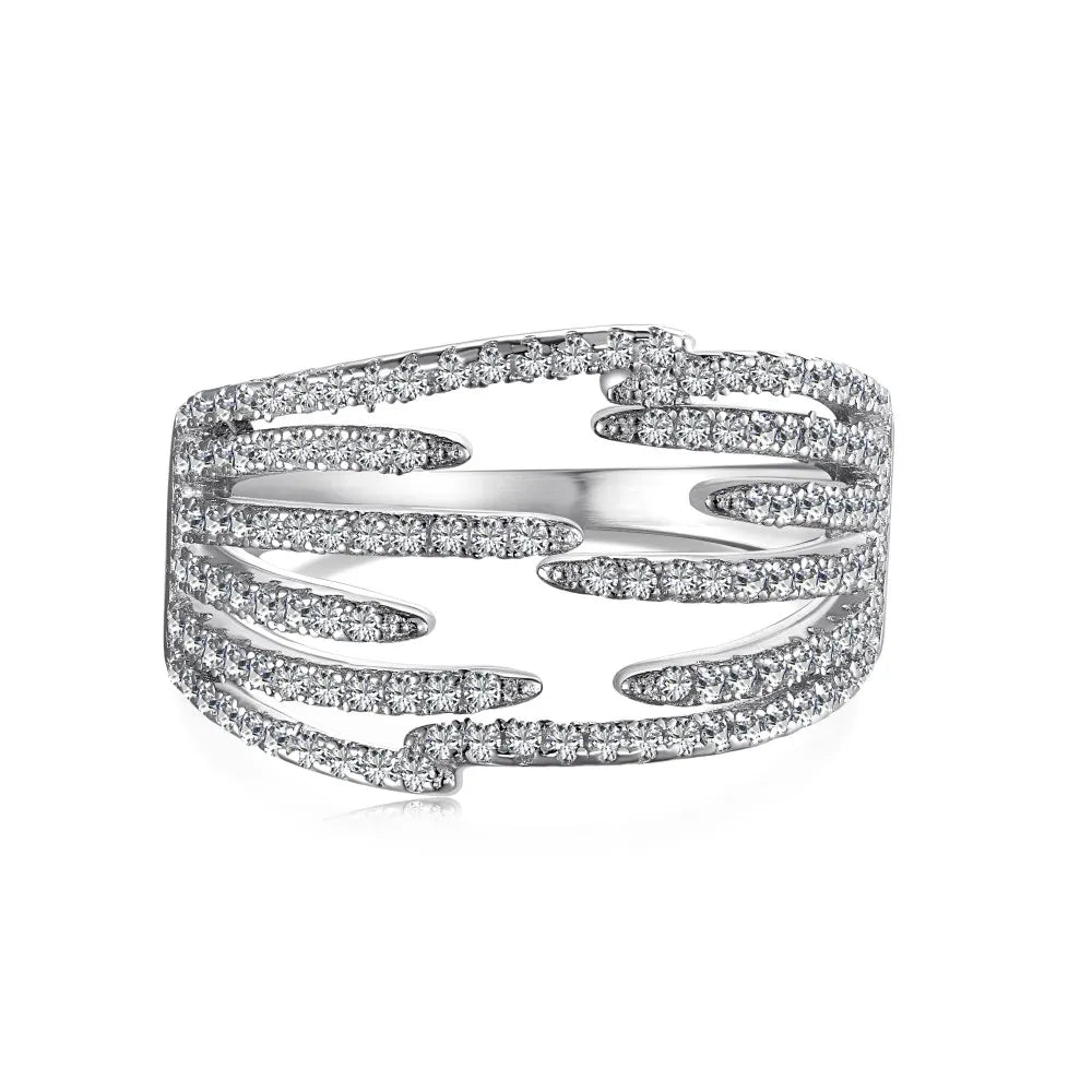 Aetolia Dropship Product New Luxury Fine Jewelry Custom Cubic Zirconia 925 Sterling Silver Diamond 18K Rose Gold Plated Rings For Women