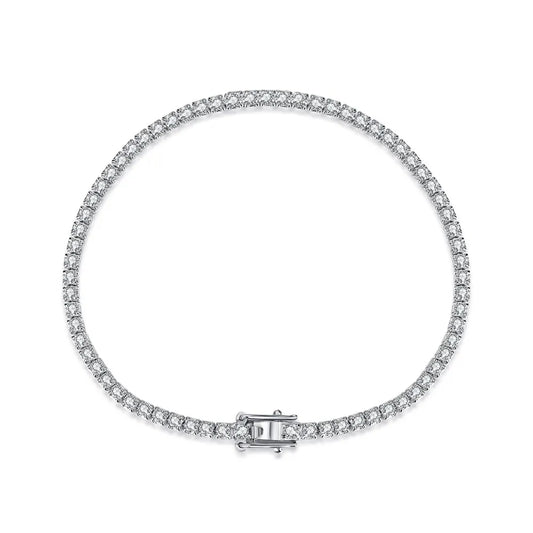 Aetolia 925 Aetolia Popular Unisex Weeding Series Minimalist Stackable Twinkle Zircons Engraved Box Chain Sterling Silver Bracelets