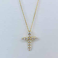 Aetolia Wholesale Joyas De Plata Minimalist Crystal Zirconia Jewelry Dainty 925 Sterling Silver Cross Necklace 18k Gold Necklace