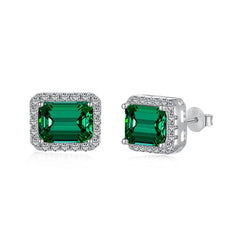 Aetolia New Designer Bulk Wholesale Cz Cubic Zirconia Emerald Earrings For Women Green Diamond S925 Sterling Silver Vintage Earring