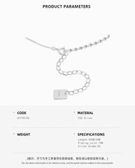 Aetolia Factory Price Wholesale Cz Bead Bone Choker Chain S925 Sterling Silver Double Hollow Pendant Fine Jewelry Necklaces Women