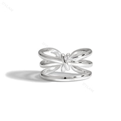 Aetolia bloggers wear essentials Metallic style top trending one of a kind artful piece s925 silver open ring for women