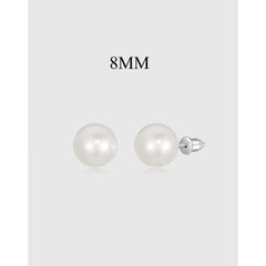 Aetolia Best Selling Bijoux 18K Gold Plated Needle Studs Earring 925 Sterling Silver Shell Pearl Stud Earrings Jewelry Women