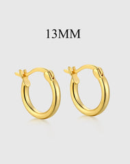 Aetolia Dropshipping Factory Price Best Selling Round Hoop Earring 925 Sterling Silver 18K Gold Plated Earrings Jewelry Women