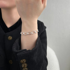 Aetolia New Hot Sale 925 Sterling Silver Link Chain Bracelet Original Diy Charms Designer Square Bracelets Jewelry Women