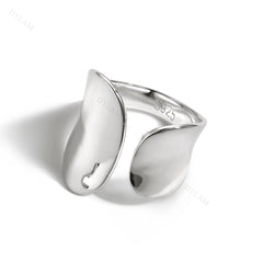 Aetolia bloggers wear essentials Metallic style top trending one of a kind artful piece s925 silver open ring for women