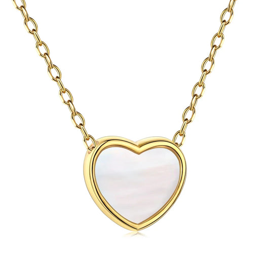 Aetolia Plata 925 Shell Trendy Silver 925 Pendant Jewelry Necklace Custom 925 Sterling Silver Chain 18k Gold Plated Heart Necklace