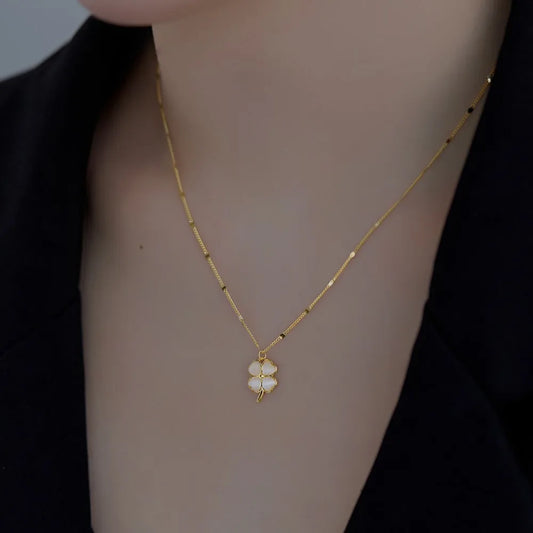 Aetolia Hot Sale Femme Custom Fine Jewellery Brand S925 Silver Jewelry Bijoux En Aci Inoxyd 18K Gold Plated Clover Necklaces For Women