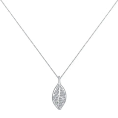 Aetolia High Quality Factory Price Oem New Necklace Design Jewelry 925 Sterling Silver Cubic Zirconia Leaf Pendant Necklaces For Women