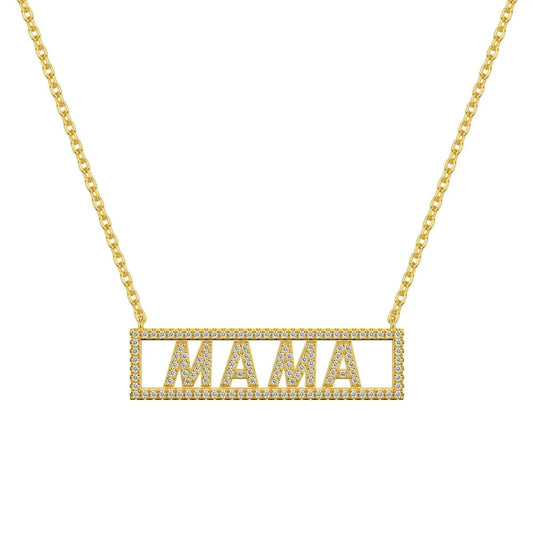 Aetolia Mother'S Day Gift Hot Sale Personalized Custom Mama Letter 925 Sterling Silver Necklace 18K Plated Necklaces For Women Mom