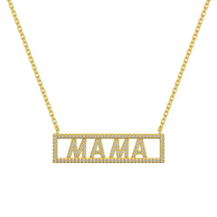 Aetolia Mother'S Day Gift Hot Sale Personalized Custom Mama Letter 925 Sterling Silver Necklace 18K Plated Necklaces For Women Mom