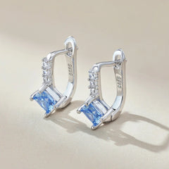 Aetolia High Quality Cheap Price Aetolia Blue Cz Zirconia Earrings Women Fine Jewelry Brand Designer S925 Silver Sapphire Earring