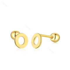 Aetolia Hypoallergenic 18k Gold Earrings Jewelry 925 Sterling Silver Screw Earrings Statement Alphabet Initial Letter Earring