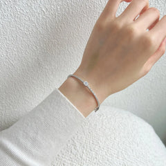 Aetolia New Arrived S925 Silver Bracelet Bangle Waterdrop Pear Cz Zirconia Wedding Jewelry Bracelets Bangles For Women