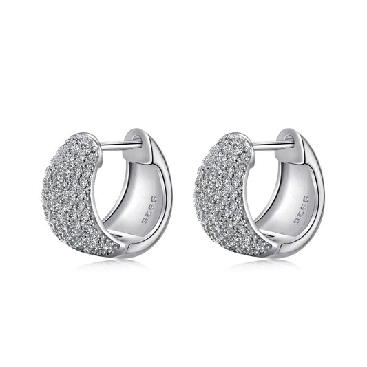 Aetolia Minimalist Luxury Fine Jewelry Custom Oem Wholesale 925 Sterling Silver Earring Cz Cubic Zirconia Hoop Earrings For Women