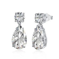 Aetolia Design Crystal Stud Women Luxury Jewelry Cubic Zirconia 925 Sterling Silver Teardrop Dangle Earring Butterfly Earrings