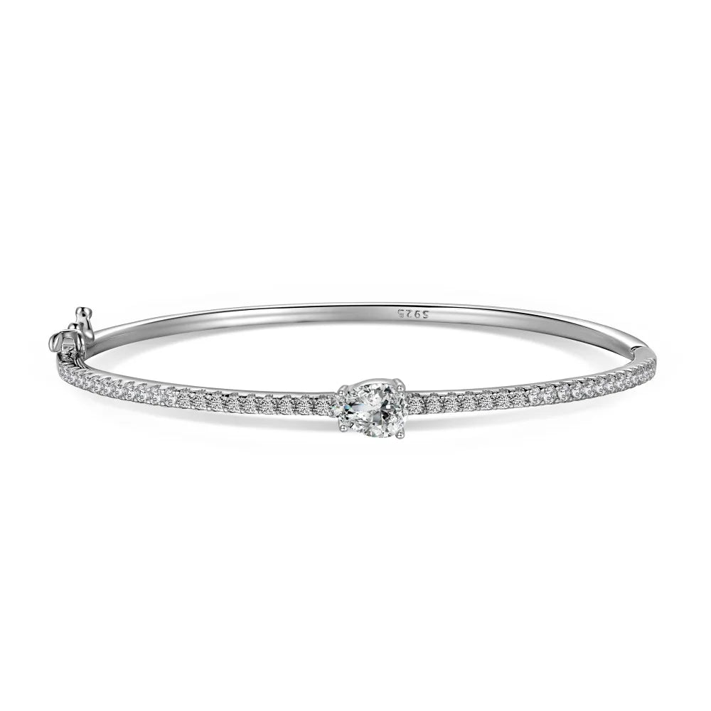 Aetolia New Arrived S925 Silver Bracelet Bangle Waterdrop Pear Cz Zirconia Wedding Jewelry Bracelets Bangles For Women
