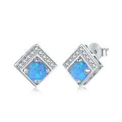 Aetolia Bohemia Jewelry Opal Handmade 18K Solid Blue Gold Women Gift Stud Earrings Jewelry For Women Wholesaler Supplier