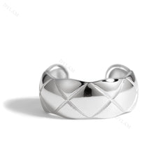 Aetolia bloggers wear essentials Metallic style top trending one of a kind artful piece s925 silver open ring for women