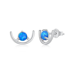 Aetolia Bohemia Jewelry Opal Handmade 18K Solid Blue Gold Women Gift Stud Earrings Jewelry For Women Wholesaler Supplier