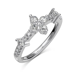 Aetolia Delicate Cz Zirconia Cross Flower Clover Shape Ring 18K Gold Plated S925 Sterling Silver Engagement Rings Jewelry Women