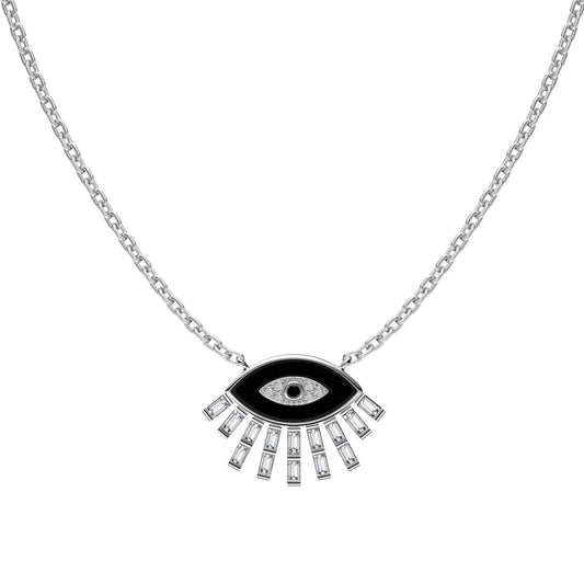 Aetolia Bohemian S925 Silver Devil Eye Amulet Lucky Pendant Necklace Cz Cubic Zircon Diamond Necklaces For Women Gift Jewelry