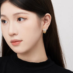 Aetolia 18K Gold Plated Diamond Studs Earring Diamond Daily Wear Fine Jewelry Wholesale Manufacturer S925 Silver Stud Earrings Women