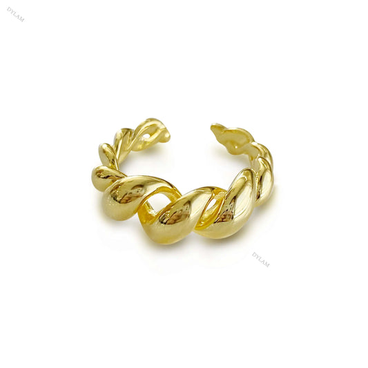 Aetolia Low MOQ 18k gold plating stack ring Chunky 925 silver fidget adjustable free size women jade rings