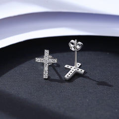 Aetolia 925 Sterling Silver 18K Gold Plated Petite Small Cross Stud Earrings LLE-020